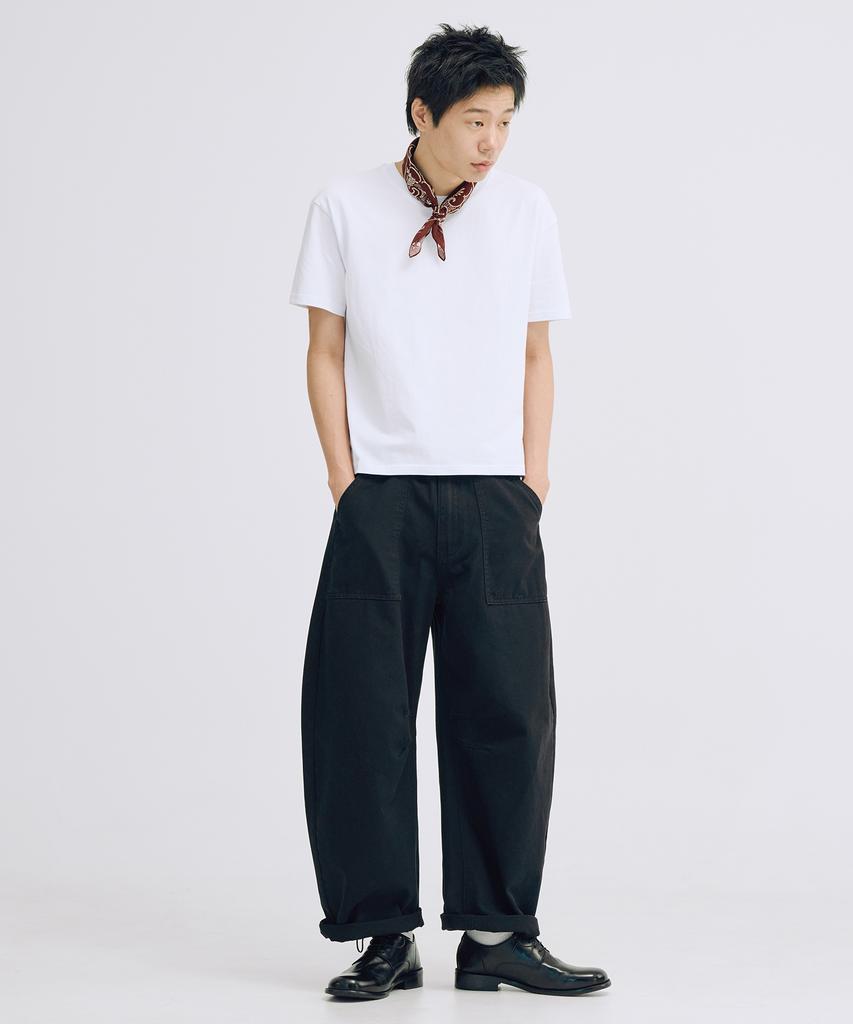 TAKEASY Fatigue Barrel Cotton Pants (Black)
