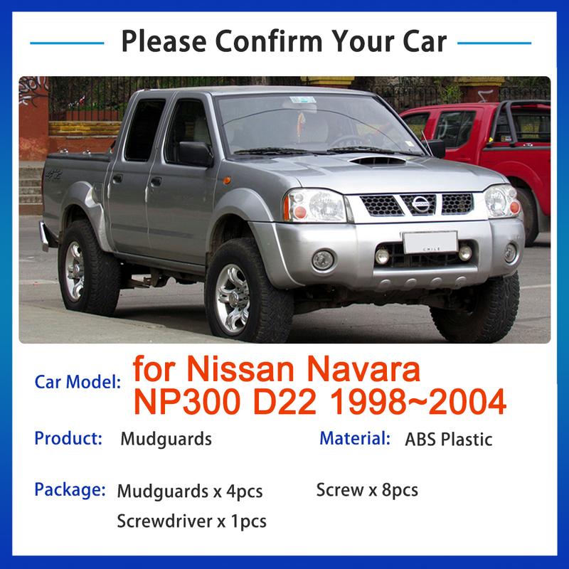 Mudguards For Nissan Navara NP300 PickUp D22 1998~2004 1997 2005 2003 2002 Mud Front Wheels Fender Mudflap Car Accessories 2000