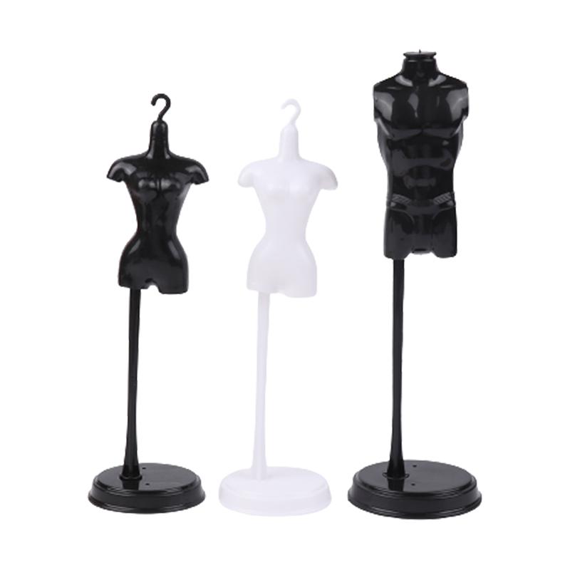 Innovative Scale 1:6 Mini Black White Display Stand Holder Standing Toy Doll Accessories Dress Diy Clothes Mannequin Model