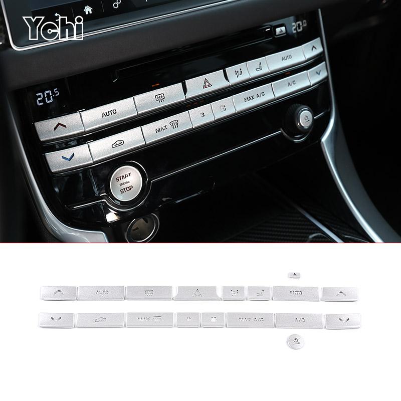 For Jaguar XE XEL XF XFL F-PACE 2015-2020 Car Central Control Air Conditioner Button Cover Trim Sticker Car Interior Accessorie