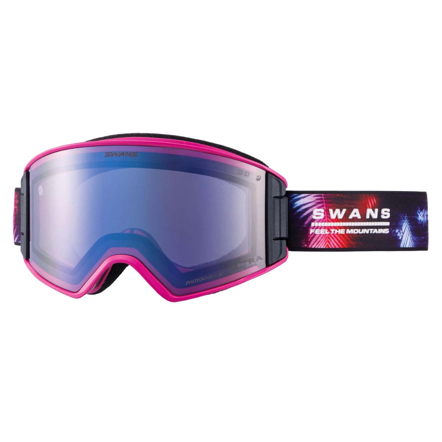 

Swans OUTBACK ROP Snow Made in Glasses Ultra Ice Mirror x Ultra Light Purple UV Glasses and OB-MDH-CU-LP Goggles, Japan, Anti-Fog, Compatible,