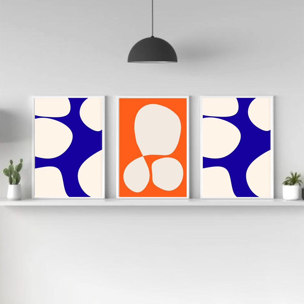 Colourful Red Green Blue Minimalist Abstract Modern Art Poster Unframed Canvas Print Wall Decor Perfect Gift for Bedroom Living Room Home Office