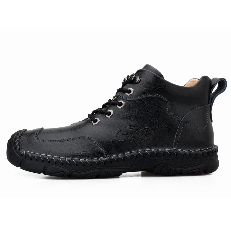 38-48 Herren Handgefertigte Echtleder Stiefel Bequeme Stiefeletten für Herren Freizeitschuhe Outdoor Workwear Schuhe