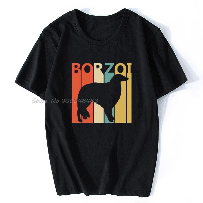 

Vintage 1970s Borzoi Dog Owner Gift T-shirt Cotton Casual Tees Tops Hip Hop Oversized Streetwear Unisex Tops Tees Men s Clothing 3XL