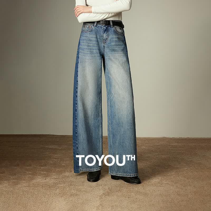 Women s Fleece-Lined Wide-Leg Denim Jeans 29