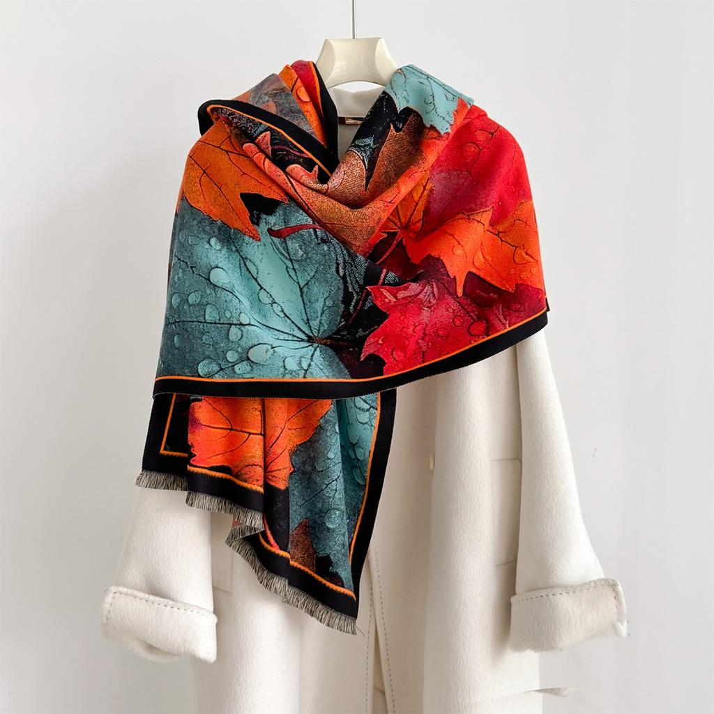 Winter Thickened Warm Shawl Cashmere And Versatile Variety Of Windproof And Cold-Proof Scarf Neck Protection Scarves
