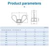M6 10pcs/lot  Butterfly Wing Nuts  Stainless Steel/ Zinc Plated  Wing Nuts Hand Tighten Nut DIN315