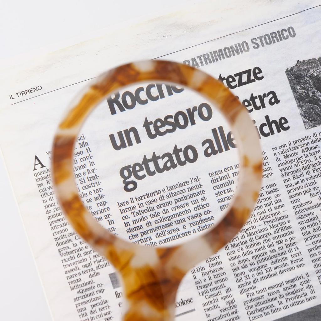 Lente d'ingrandimento manuale ambrata lente d'ingrandimento portatile tasso d'ingrandimento a scorrimento A-RBL-2501 circa. 2,5x