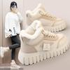 High Top Snow Boots Women's Winter Plush Student Cotton Shoes Trendy Thick Soles Casual Sports Shoes