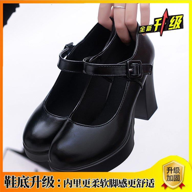 Summer round head waterproof table thick heel high heel sandals women's thickness bag head foreign style high heels fashion women's shoes