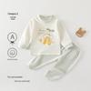 Baby Boneless Shoulder Snap Pajama Set: Long Sleeve Base Layer for Spring & Autumn