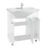 Bathroom cabinet with a washbasin on legs 84x75, standing white Mea with an elongated chrome tap