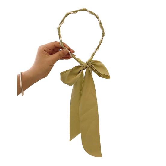 

Women Headband Detachable Detachable Ribbon Bow Anti-Slip Thin Edges Hair Hoop Daily Wear Hair Accessory