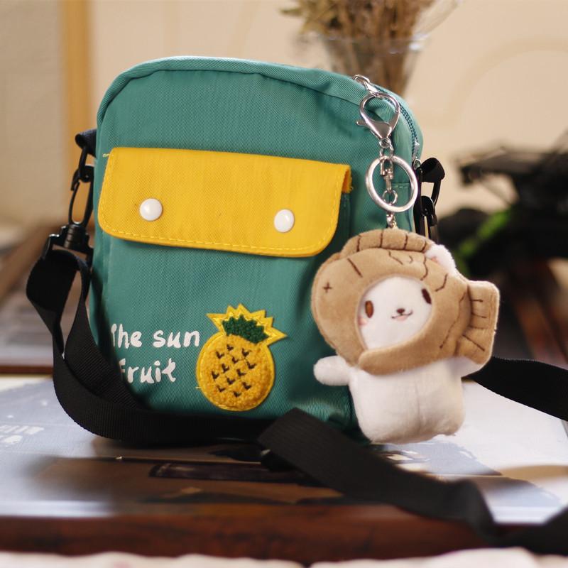 Adorable Plush Cat Toy With Cute Taiyaki Headgear Keychain Charm For Bags 12cm