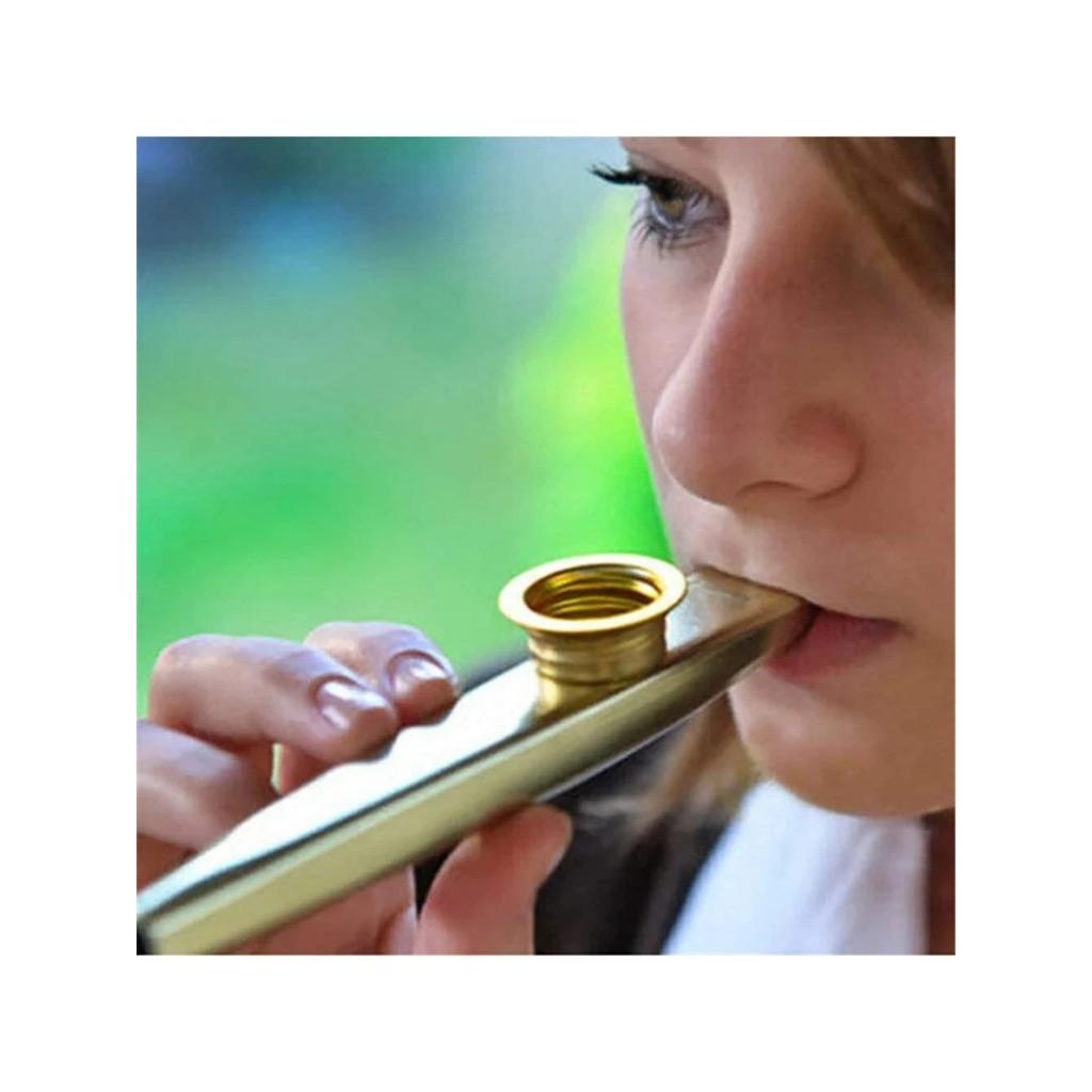 Kazoo-Musikinstrument aus Metall, Flöten, Membran, Mundstück, Kazoo, Guter Begleiter für Gitarre