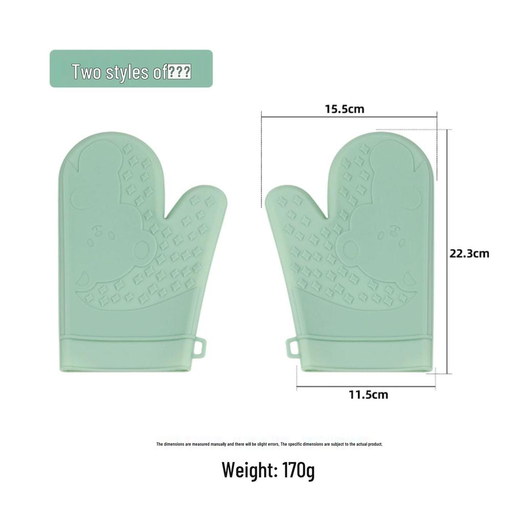 Silicone Heat-Resistant Oven Mitts and Pot Holders
