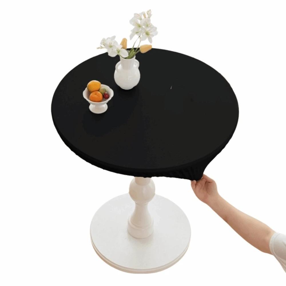 PU Leather Stretch Tablecloth Waterproof Table Protector Heat-resistant Desktop Cover Dining Table