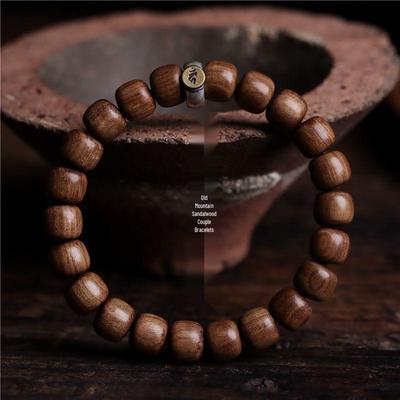 Pulseira Autêntica de Sandália Indiana com Contas Budistas do Ano Zodiacal