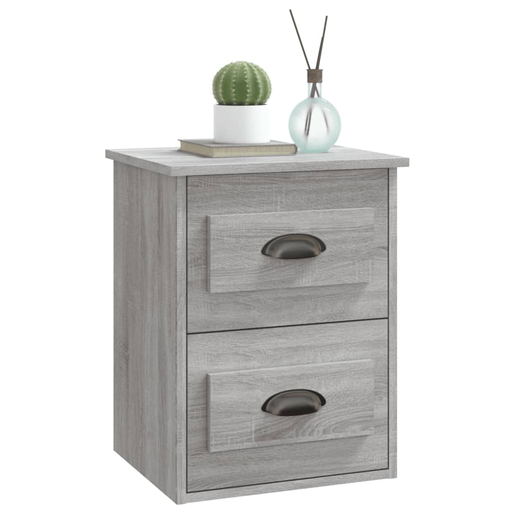 Wall Mounted Nightstand Gray Sonoma 41.5 x 36 x 53 cm