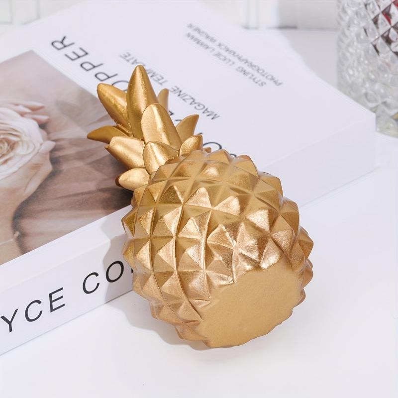 One Large Golden Pineapple Resin Decorative Ornament