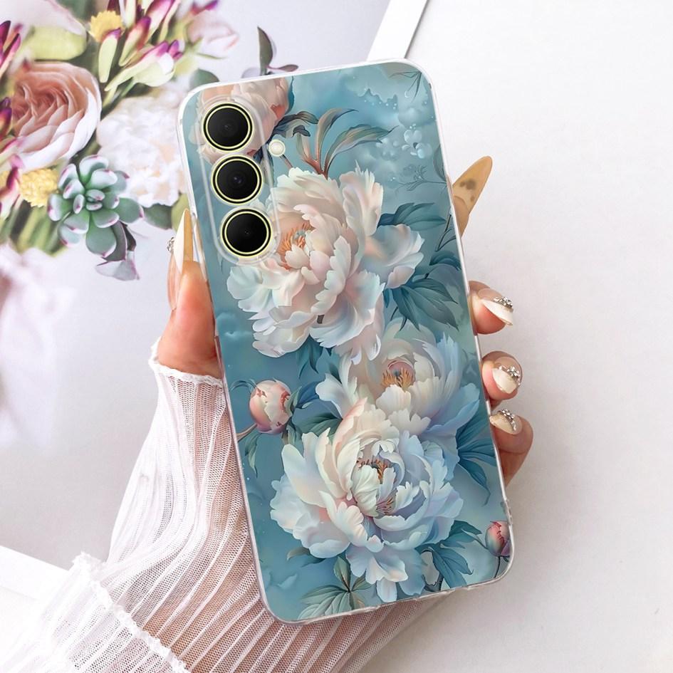 Hülle Für Samsung Galaxy A17 A37 A57 5G Cover Neue Stilvolle Blume Klare Weiche Silikon Handyhülle Für Samsung A 17 A 37 A 57 Stoßfänger