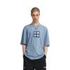 Li Ning T Shirts Men's Mist Blue Crew Neck Moderate Straight Fit AHSR395-4