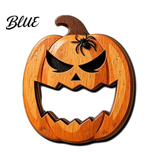Halloween Wood Tabletop Decor Wooden Ornament Retro Solid Ghost/Letter/Pumpkin Sign Decorative Ghost Sign Centerpiece Decoration for Home