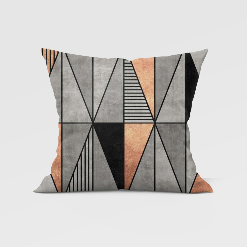 Gray Geometric Pillowcase Home Sofa Pillowcase