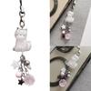 Charm Cats Keychain Featuring Beaded Accent For Good Fortune And Easy Carry