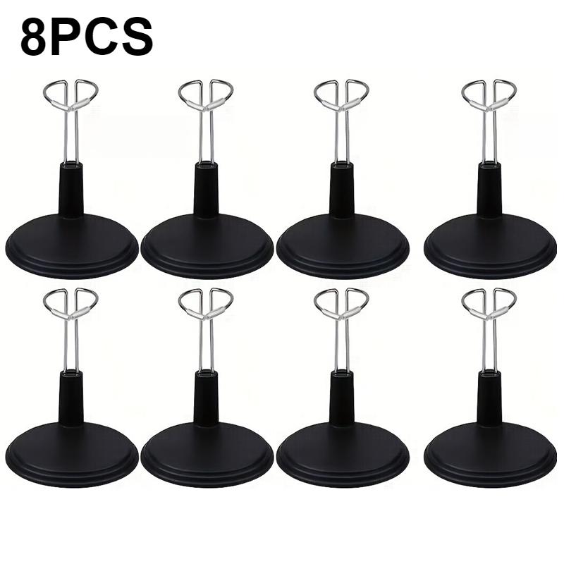 8pcs Adjustable Doll Stands Portable Display for Toys Dolls and Collectibles Dolls Holders Secure Display Compact Peg Stand
