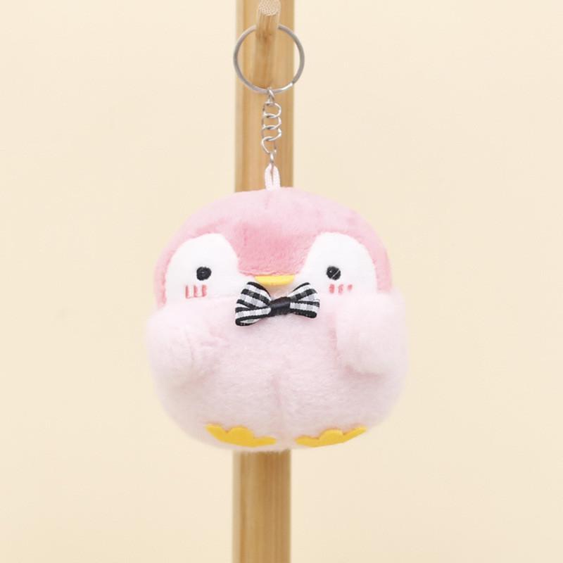 Cute Penguin Plush Keychain Short Plush Fabric Adorable Bag Charm 10cm Height