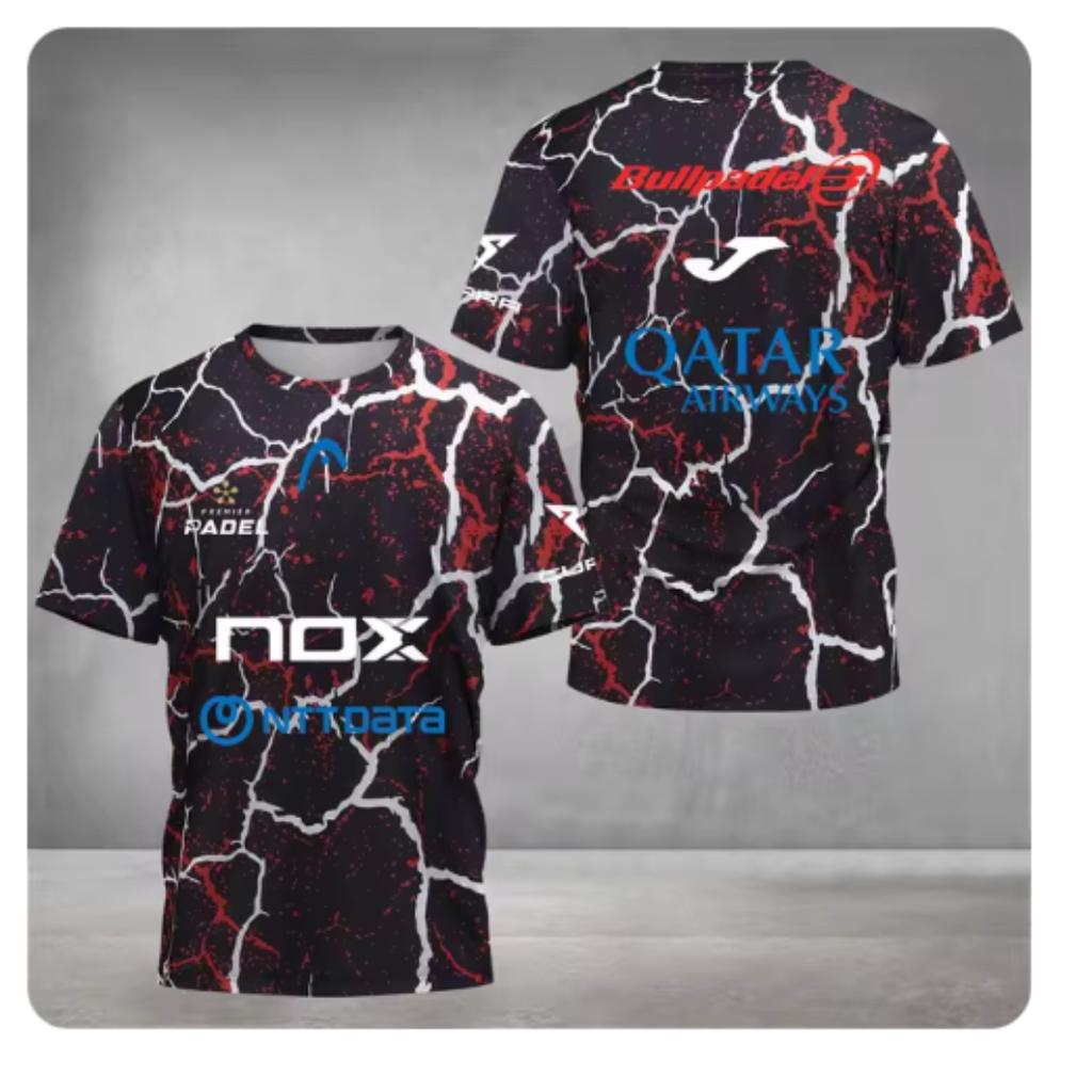 Sommer Unisex Sport Kurzarm T-Shirt Stilvolle Herren Padel Tennis T-Shirts Top Übergröße Locker Schnelltrocknend Rundhals T-Shirt