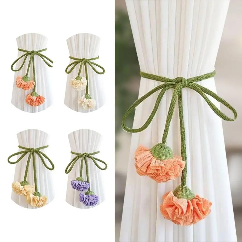 Modische Blumenform Vorhang Raffhalter Elastisches Band Fenster Vorhang Schnallen Wohnzimmer Kinderzimmer Verstellbare Vorhang Seilhalter