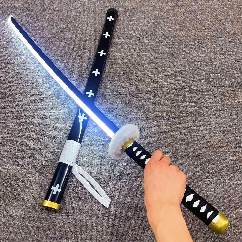 

39.3inch Luminous Zoro Katana Bright Sword Blade Samurai Sabre Anime Cosplay Prop Ninja Knife Real Size Japanese Katana Toy Present