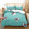 Cute Penguin Pattern Duvet Cover Set Cute Kawaii Animals For Boys Girls Bedroom Decor Polyester Comforter Cover King Queen Size