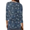 Women's Fashion Casual Three-quarter Sleeve Halloween Printed Round Neck Top