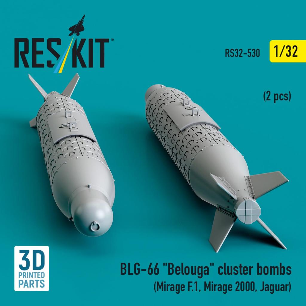 Reskit Beluga Cluster Bomb 2 Pieces Plastic Model Parts 1/32 BLG-66 RSK32-0530 (Airplane)
