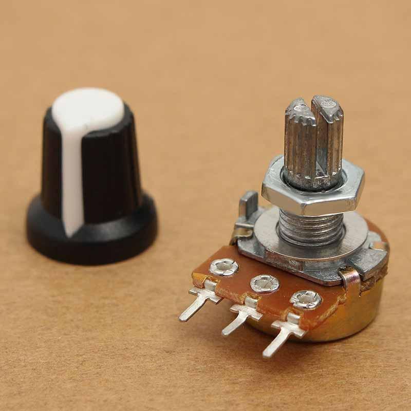 5Pcs WH148 Potentiometer 3Pin 1K 2K 5K 10K 20K 50K 100K 250k 500K 1M Ohm Linear Taper Drehpotentiometer Widerstände
