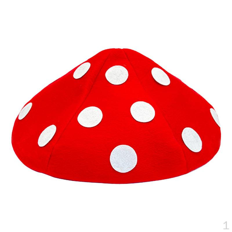 Cartoon Spotted Mushroom Hat Comfortable for Halloween Elegant Costume Cap
