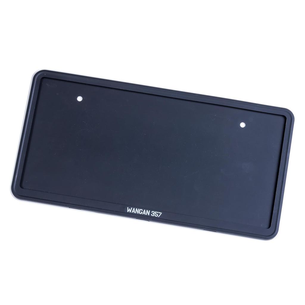 WANGAN357 1 New Standard License Frame Rubber Silicone Soft Dress Up License Frame (Black)