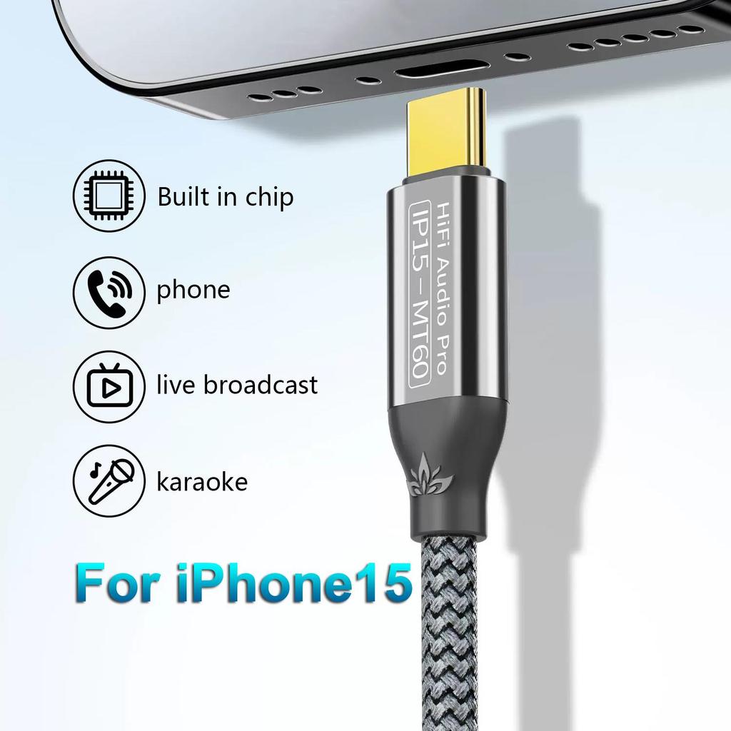 USB Type C To 3.5mm Female Headphone Jack Adapter USB C To Aux Audio Cable for IPhone15 Laptop Mate 60 Huawei Met Samsung Etc 3