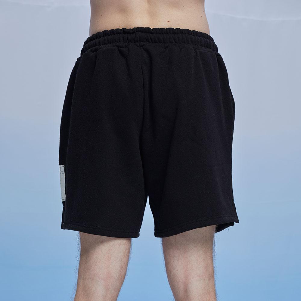 BALANT Classic Label Heavy Terry Shorts - Black