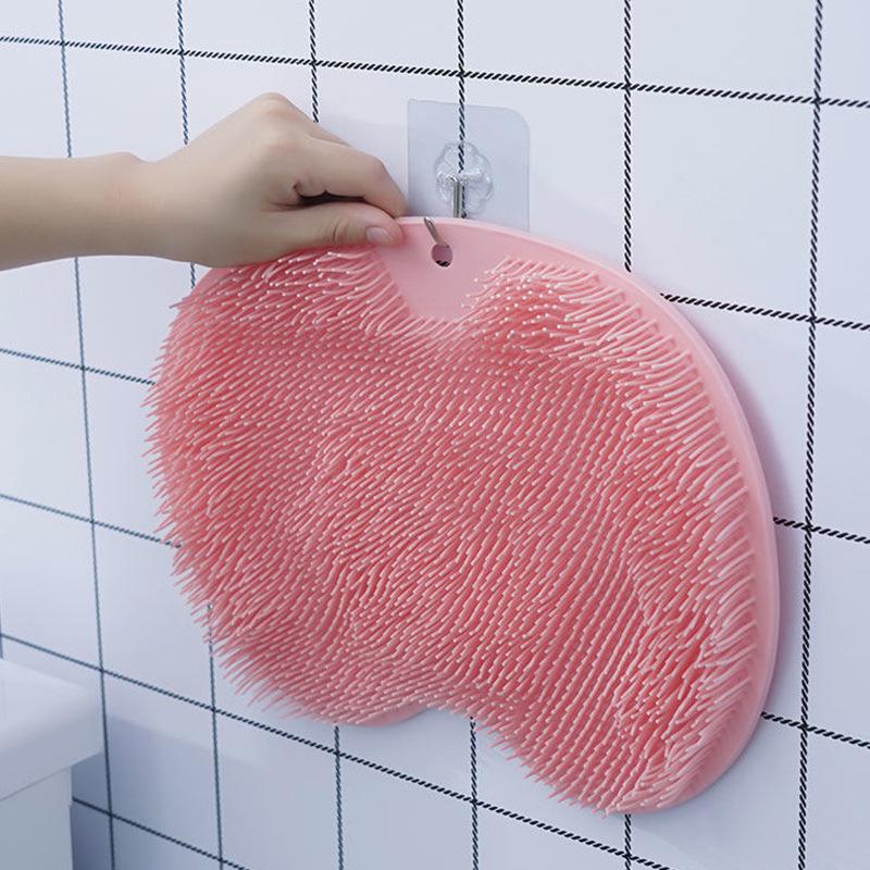 Silicone Foot Scrub & Back Massage Pad for Shower or Bath