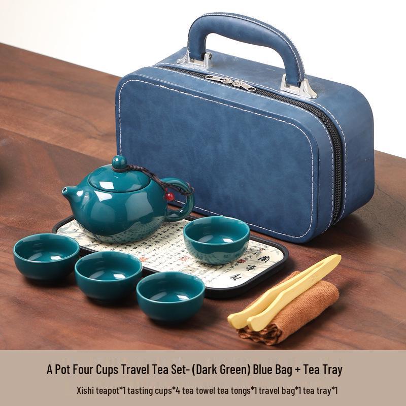 Luxury Travel Tea Set: Quick Pot with Four Cups – Perfect Customer Souvenir for Company Events