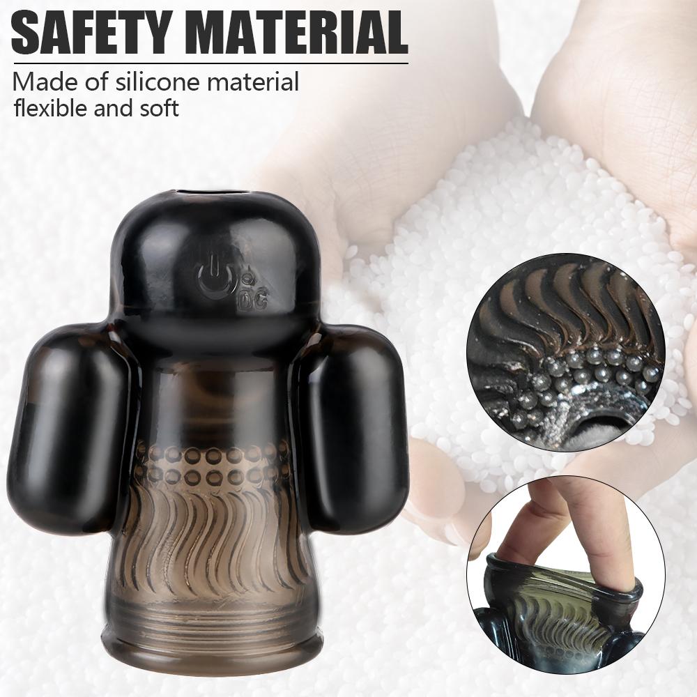 Männlicher Verzögerungs-Ausdauer-Trainer Vibrator Eichel-Trainer Penis-Eichel-Vibratoren Männliche Masturbation Sexspielzeug für Männer Fernbedienung Erwachsenenprodukte Penismassage