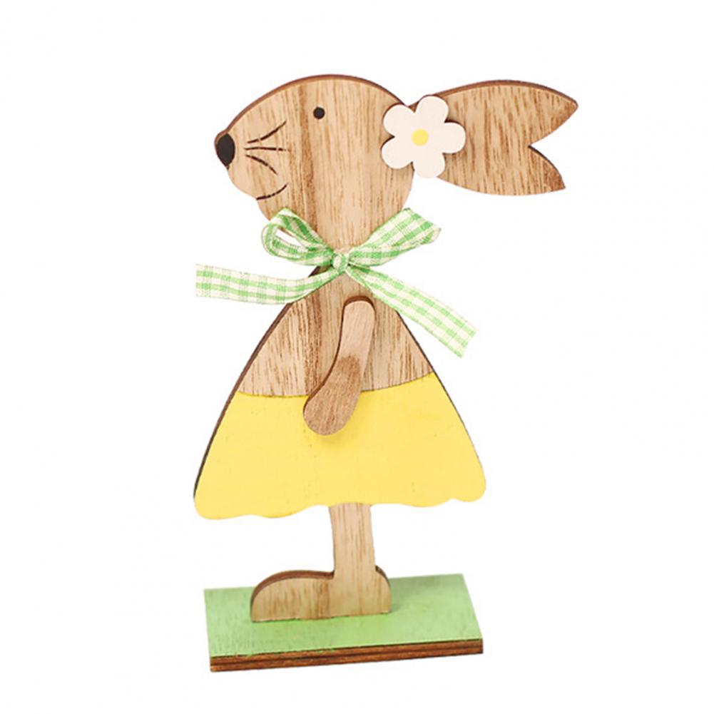 Velikonoční zajíci Dekorace Kreativní Velikonoční Králík Stolní Ozdoba Rok 2025 Dřevěný Králíček Dekor