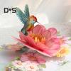 Hummingbird Birthday Card Handmade Pop-Up Bird Flower Card 3D Mother's Day Anniversary Valentine's Day Greeting Card for Women