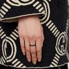 Gucci Serie Icono Anillo Doble G Entrelazado Oro de 18 Quilates Anillos Unisex Negro 679262-I0H11-8029
