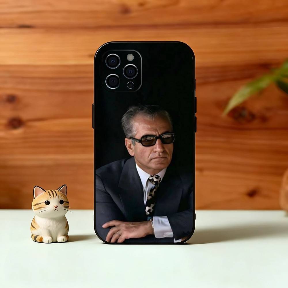 King M-Mohammad Reza Shah Pahlavi Phone Case For iPhone 17,16,15,14,13,12,11 Plus,Pro Max,XS,Soft Silicone Black Cover