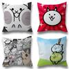 Game BBattle Cats Anime  Cushion Cover Car Throw Pillow Case For Sofa Car Christmas Gift 40x40cm 45x45cm